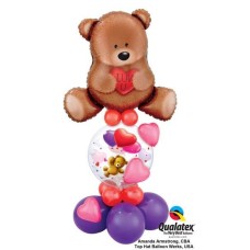 Bouquet 408 Teddy Bear Love Qualatex #16453 65205 17777-4 43599-8 43642-3